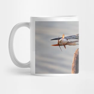 A fresh catch - Great Blue Heron Mug